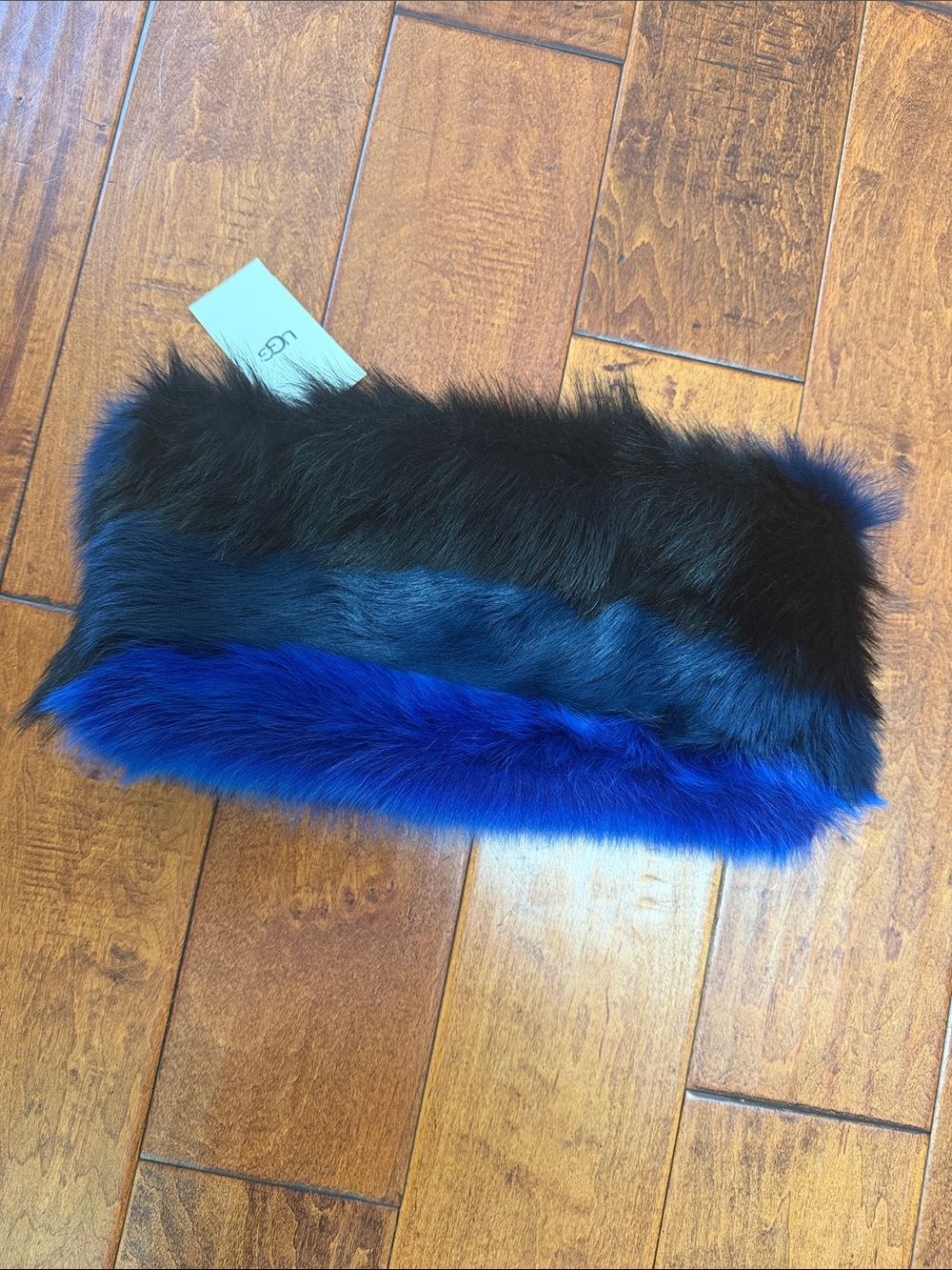 UGG Black and Electric Blue Multi Sheepskin Snood